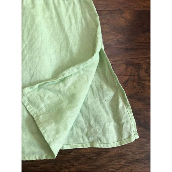 Edward Woman Irish linen lime green TOP Tunic Blouse  size L - Picture 13 of 15